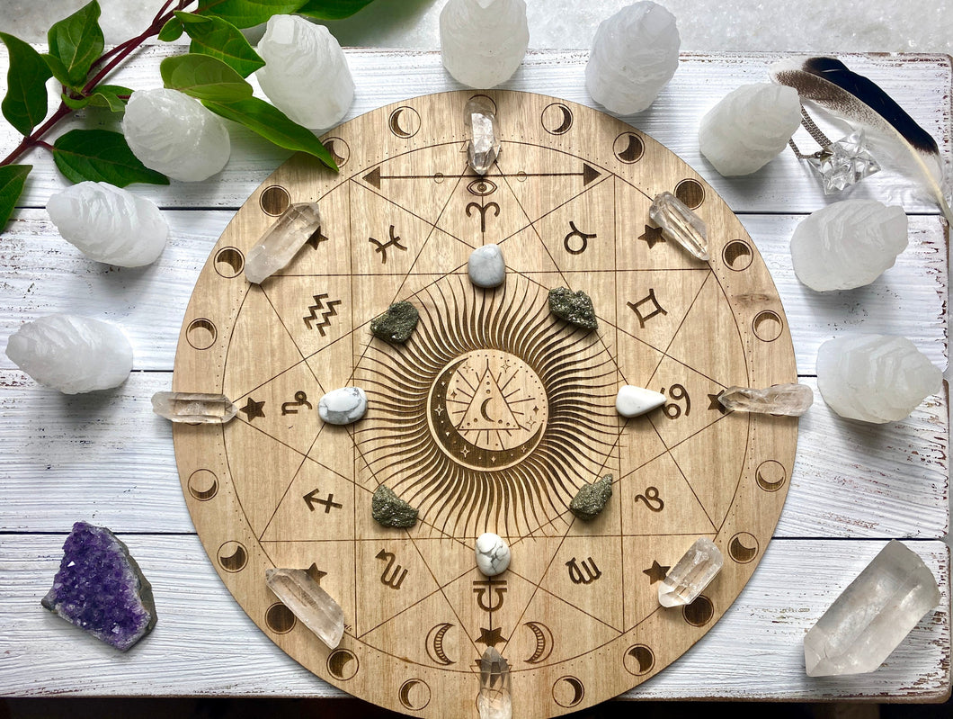 Moon phases board will assist in connecting you to the energy of the moon attuning your alignment to the universe.