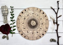 Load image into Gallery viewer, Moon phases board will assist in connecting you to the energy of the moon attuning your alignment to the universe.
