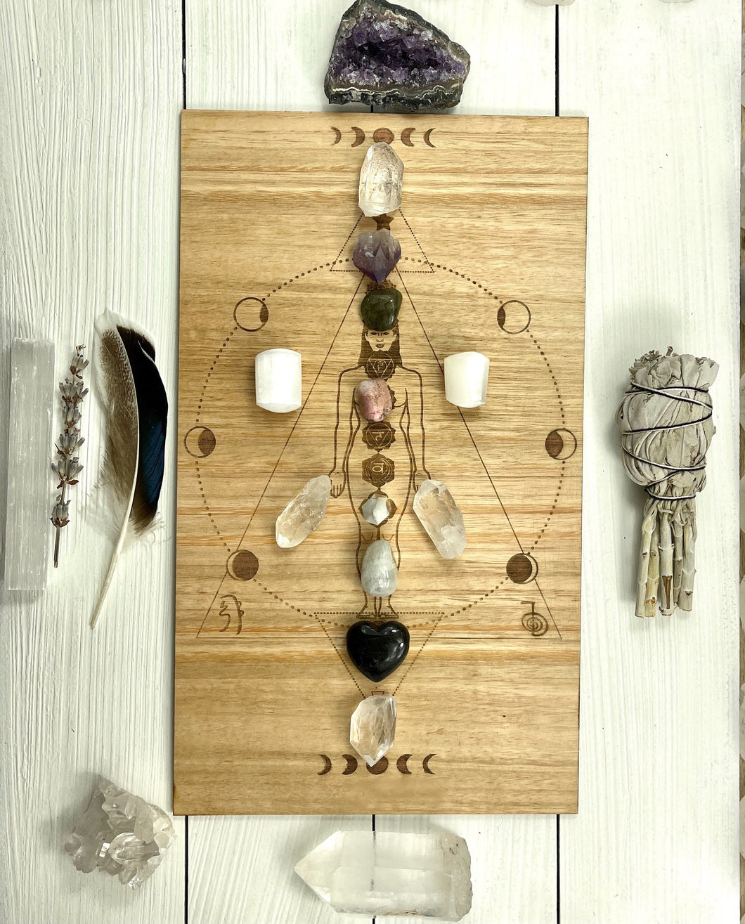 Distant Healing Reiki board | Chakra Symbols | locally designed