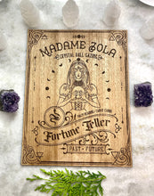 Load image into Gallery viewer, Vintage look Reader/ psychic display board with stand- custom name available
