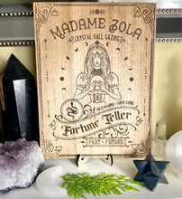 Load image into Gallery viewer, Vintage look Reader/ psychic display board with stand- custom name available
