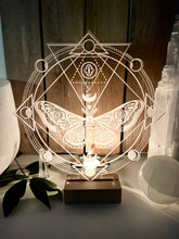 Load image into Gallery viewer, Moth + the Moon crystal grid board sacred alter piece

