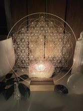 Load image into Gallery viewer, Variation of Metatron’s Cube + Seed of life optional night light - Embrace this high vibrational pattern, a beautiful source of energy
