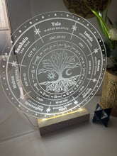 Load image into Gallery viewer, Wheel of the year - Acrylic Glass board with Led light
