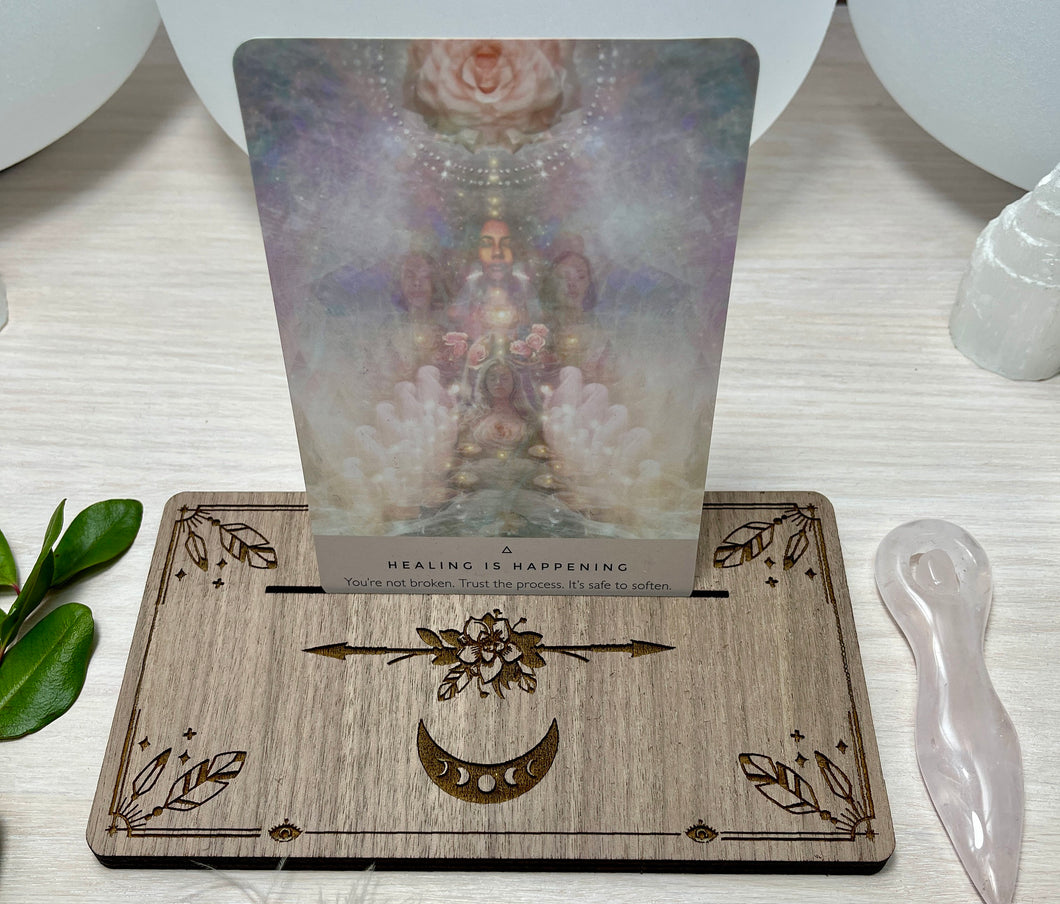 Feather Moon Oracle | tarot | message card holder.