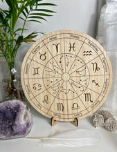 Load image into Gallery viewer, Astrology wheel - connect with your astrological aspects with this chart representing each of the star signs
