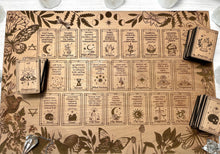 Load image into Gallery viewer, Tarot Major Acarna Board | Casting Board | Readings with mini wooden Tarot cards| card meanings
