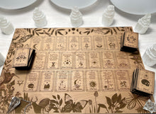 Load image into Gallery viewer, Tarot Major Acarna Board | Casting Board | Readings with mini wooden Tarot cards| card meanings
