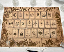 Load image into Gallery viewer, Tarot Major Acarna Board | Casting Board | Readings with mini wooden Tarot cards| card meanings
