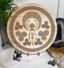 Load image into Gallery viewer, Beautiful Spiral Goddess board sacred alter peice engraved - Locally made
