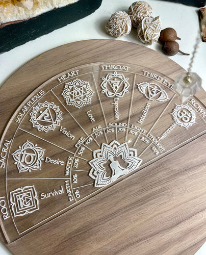 Chakra balancing pendulum/ Acrylic board - Locally made