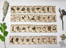Load image into Gallery viewer, Lenormand wooden card set | Readings with wooden Lenormand cards / Tiles
