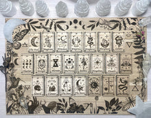 Load image into Gallery viewer, Tarot Major Acarna Board | Casting Board | Readings with mini wooden Tarot cards| card meanings
