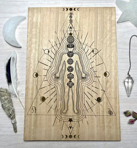 Aura Non Binary | Unisex Distant Healing Reiki board | Chakra Symbols | with Aura layers | locally designed