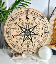 Load image into Gallery viewer, Wiccan symbol of protection | earth zodiac wheel | Witchcraft | Wicca divination | Runes
