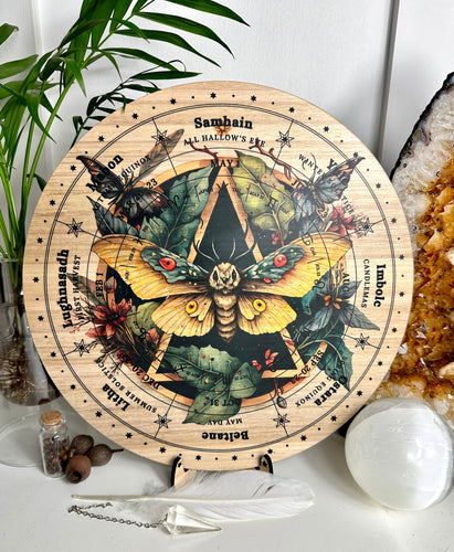 Wheel of the year board - printed bamboo Locally made