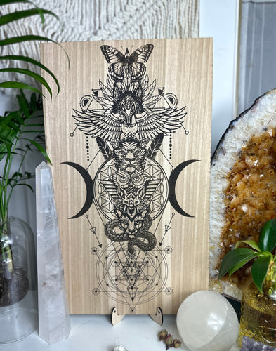 spirit animal totem board | Serpent | tiger | Eagle - locally designed and Made