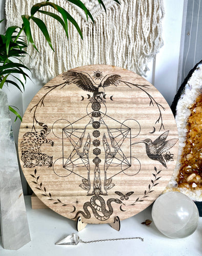 Distant healing board| shamanic distant healing | Energy healing - with chakras and spirit animals locally designed and made