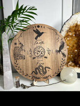 Load image into Gallery viewer, Round Shamanic 4 directions board - with elements locally designed and made
