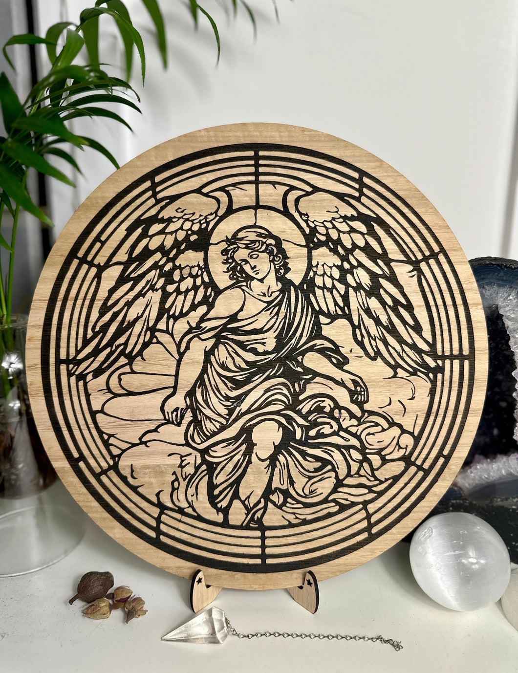 Archangel Michael engraving - Protector + spiritual warrior