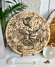 Load image into Gallery viewer, Round Shamanic 4 directions board | Serpent | jaguar | hummingbird | Eagle condor- locally designed and made
