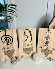Load image into Gallery viewer, Reiki Individual symbol with stand or wall mount Cho Ku Rei, Sei Hei Kei, Hon Sha Ze Sho Nen, Dai Ko Myo, Holy Fire
