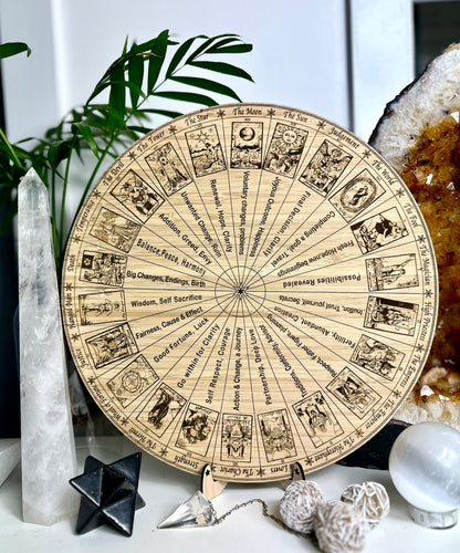 Major Acarna Tarot Chart | Cheat board | Pendulum | Readings board | Locally made