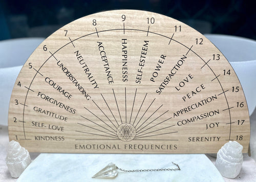 Emotional Frequencies | Chart |pendulum | Custom Engraved board - Locally made