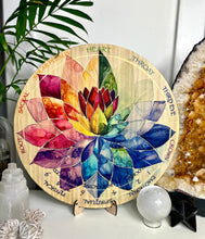 Load image into Gallery viewer, Water colour Lotus | Chakra balancing pendulum/ printed Bamboo
