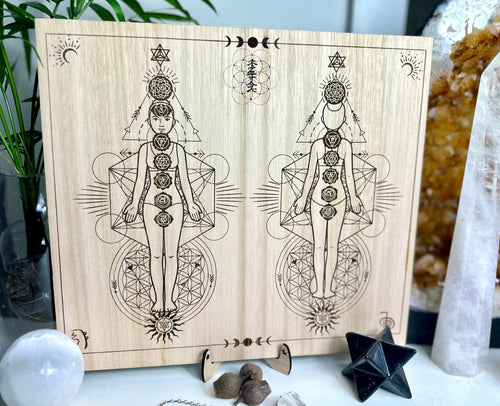 Distant Healing board| Front and back Reiki healing shamanic healing- locally designed made