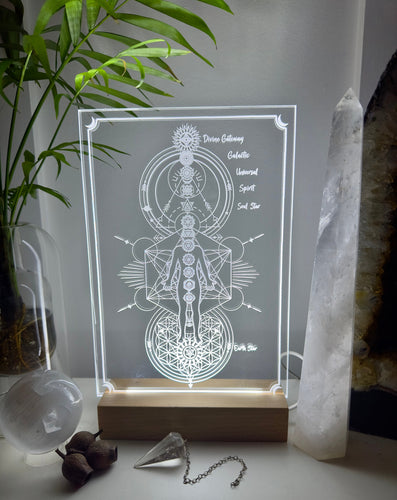 12 Chakra Symbols systems Led | Non Binary | Distant Healing Reiki board | sacred alter | Universal Energy healers | locally designed