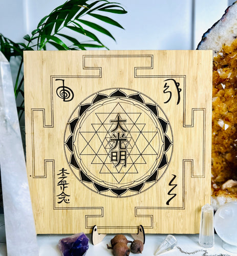 Sacred Reiki Alter grid with Usui reiki symbols| hon sha ze sho nen | Dai ko Myo