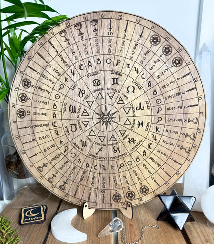 Tarot Chart and Astrology chart wheel | Pendulum dowsing | Readings board | Locally made