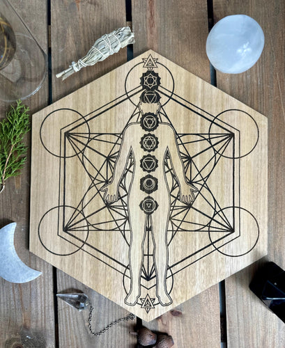 Distant Healing board + Metatron | hexagon - locally designed & made | Reiki Proxy