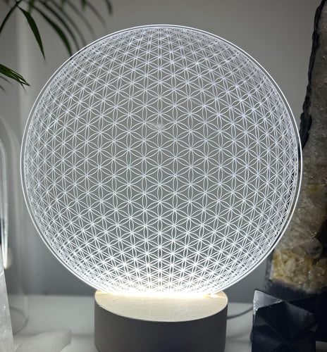Flower of Life Universe Small | universal energy | high vibrational pattern | optional USB LED light base