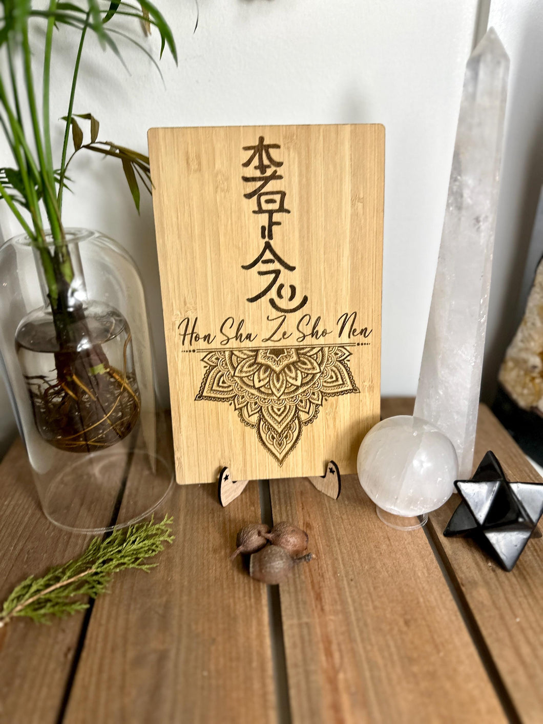 Reiki Individual symbol with stand or wall mount Cho Ku Rei, Sei Hei Kei, Hon Sha Ze Sho Nen, Dai Ko Myo, Holy Fire