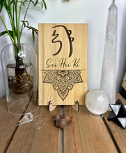 Load image into Gallery viewer, Reiki Individual symbol with stand or wall mount Cho Ku Rei, Sei Hei Kei, Hon Sha Ze Sho Nen, Dai Ko Myo, Holy Fire
