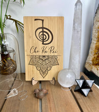 Load image into Gallery viewer, Reiki Individual symbol with stand or wall mount Cho Ku Rei, Sei Hei Kei, Hon Sha Ze Sho Nen, Dai Ko Myo, Holy Fire
