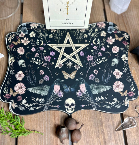 Pentagram Oracle & Tarot Card Stand: Mystical Message Holder for Spiritual Readings, Divination Display