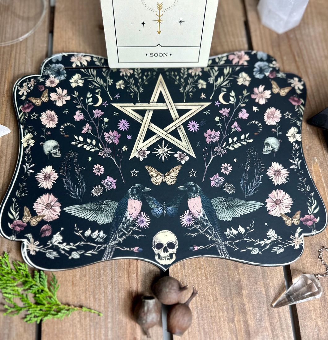 Pentagram Oracle & Tarot Card Stand: Mystical Message Holder for Spiritual Readings, Divination Display