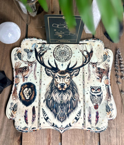Spirit Animals Alter board - Oracle | tarot | message card holder | reading board