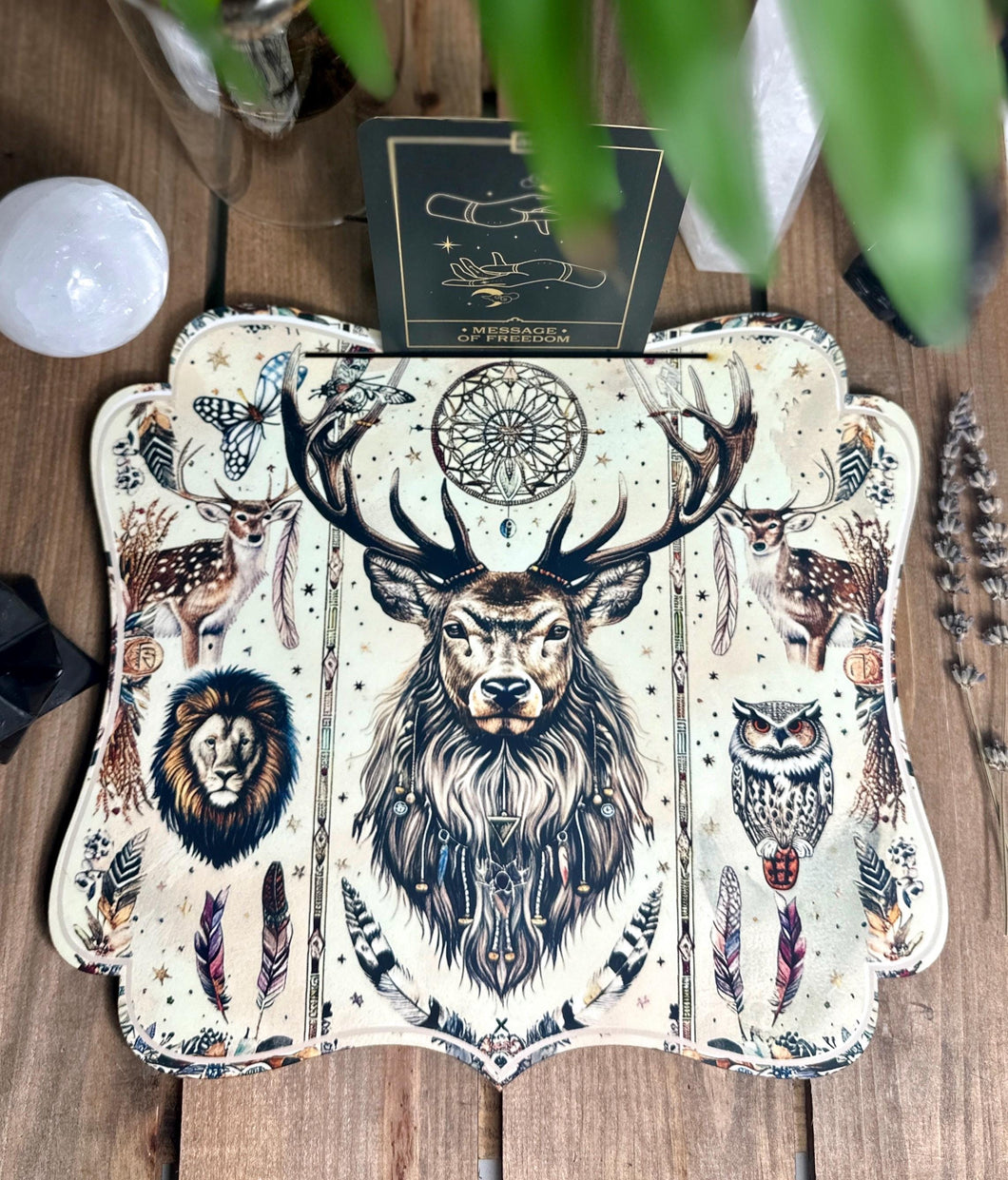 Spirit Animals Alter board - Oracle | tarot | message card holder | reading board