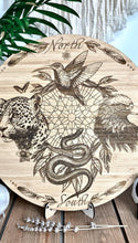 Load image into Gallery viewer, Shamanic animal 4 directions board | Serpent | jaguar | hummingbird | Eagle condor- locally designed and made
