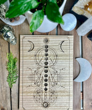 Load image into Gallery viewer, 13 Chakra Non binary Distant Healing board + lotus chakra cutouts- crystal chips included
