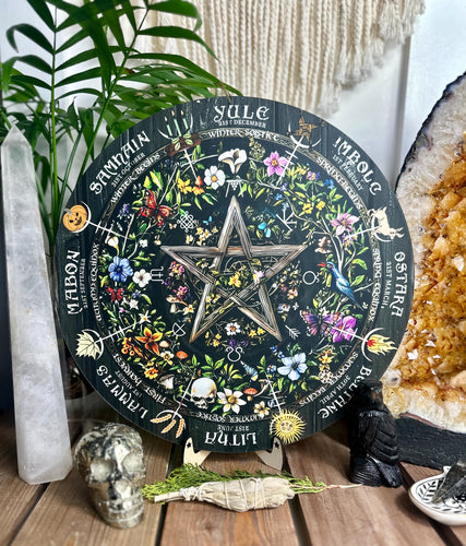 Wheel of the year board | Wiccan | witch Pagan Calendar - printed design Locally made
