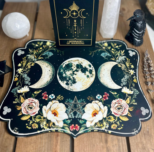 Triple moon | alter peice | Card + trinket holder| Sacred Space alter piece - add your custom saying or message