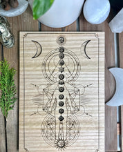 Load image into Gallery viewer, 13 Chakra Non binary Distant Healing board + lotus chakra cutouts- crystal chips included

