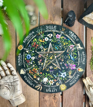 Load image into Gallery viewer, Wheel of the year board | Wiccan | witch Pagan Calendar - printed design Locally made
