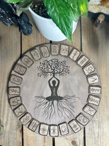Reiki Principles | Reiki Symbol runes | wooden engraved