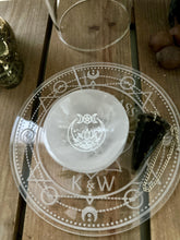 Load image into Gallery viewer, Mini Selenite Bowl moon + lotus sacred trinket bowl 6cm / 2.36&quot; circ
